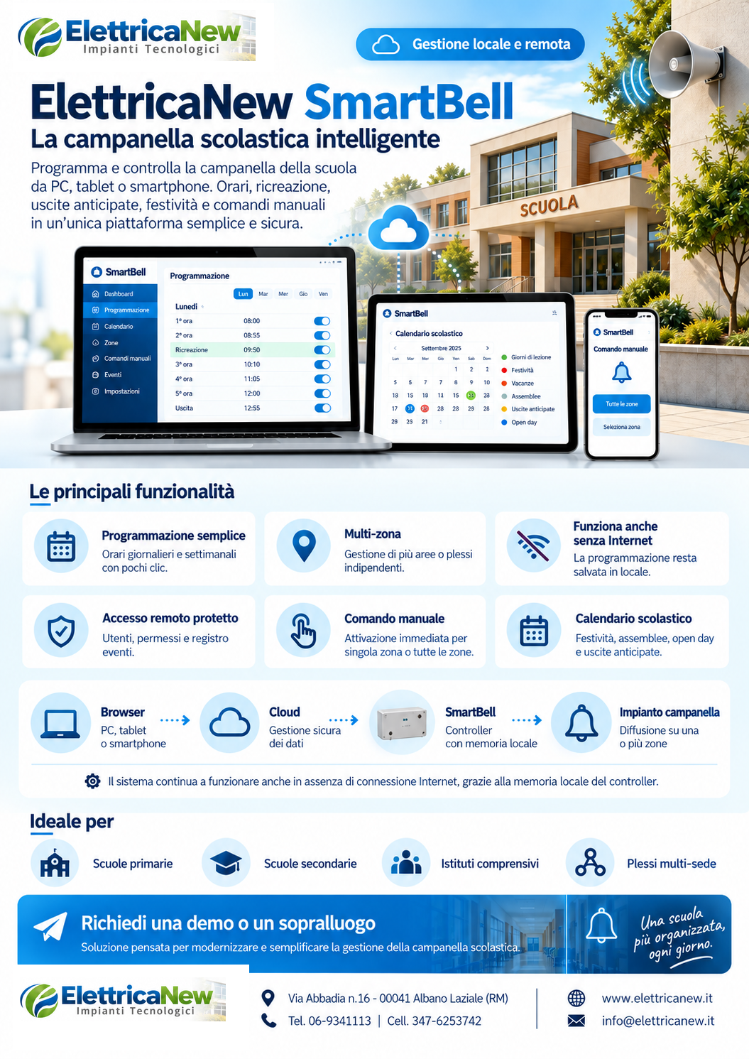 ElettricaNew SmartBell - campanella scolastica intelligente